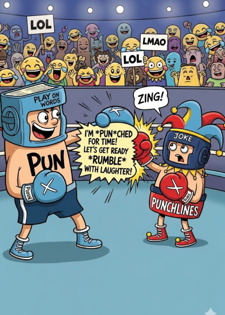 A powerful collection of 160 punching puns and jokes that deliver knockout laughs and pack a hilarious punch."