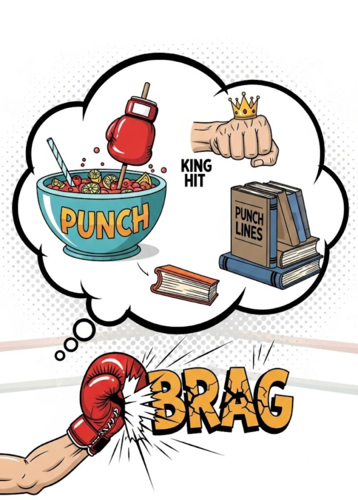 Clever punching-inspired wordplay and witty jokes you’ll want to share and brag about