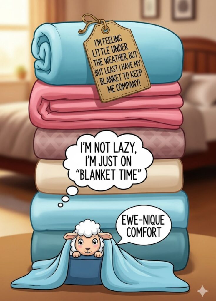 A collection of clever and insightful blanket jokes featuring witty humor, playful wordplay, and cozy-themed laughs for social media or casual readingA collection of clever and insightful blanket jokes featuring witty humor, playful wordplay, and cozy-themed laughs for social media or casual reading