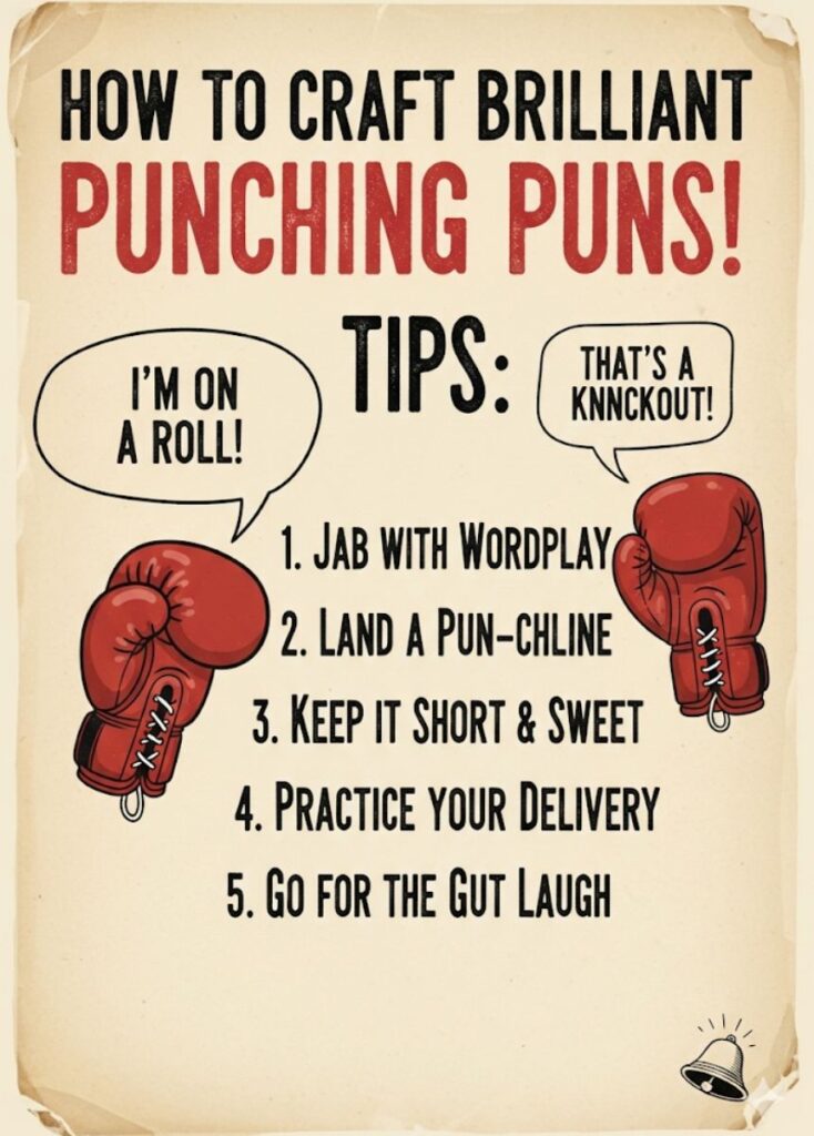 A guide on how to craft brilliant punching puns that deliver knockout humor and creativity.