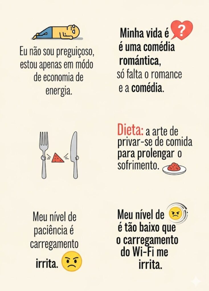 Laugh-out-loud humorous Portuguese captions that add fun and clever wordplay to your social media posts.