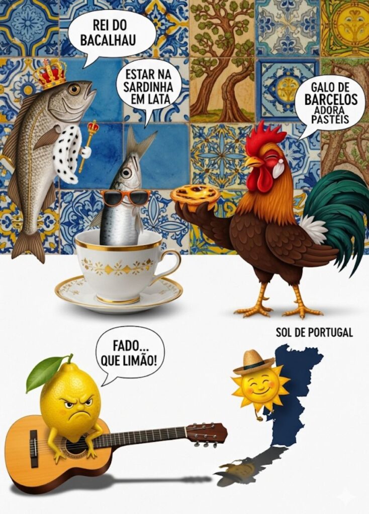 A collection of funny Portuguese puns and jokes that bring laughter through clever wordplay and cultural humor.