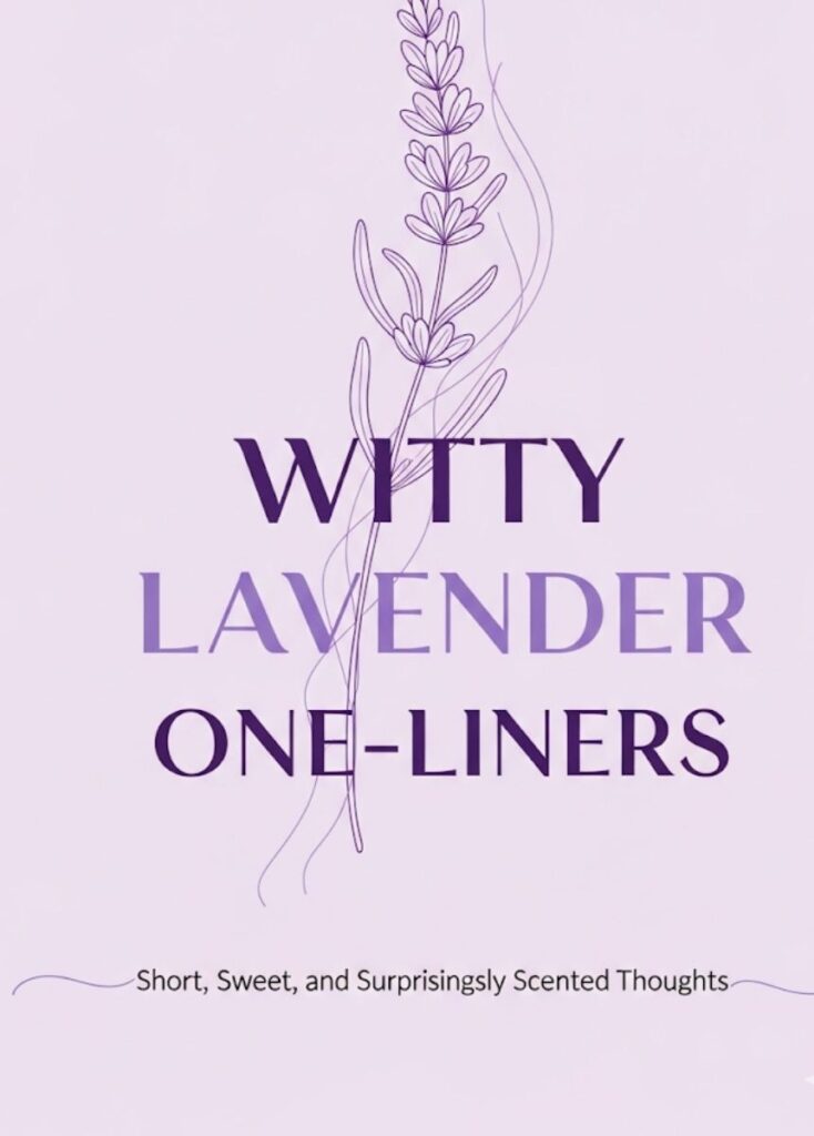A collection of witty lavender-themed one-liners, featuring clever wordplay and playful humor to amuse and delight readers