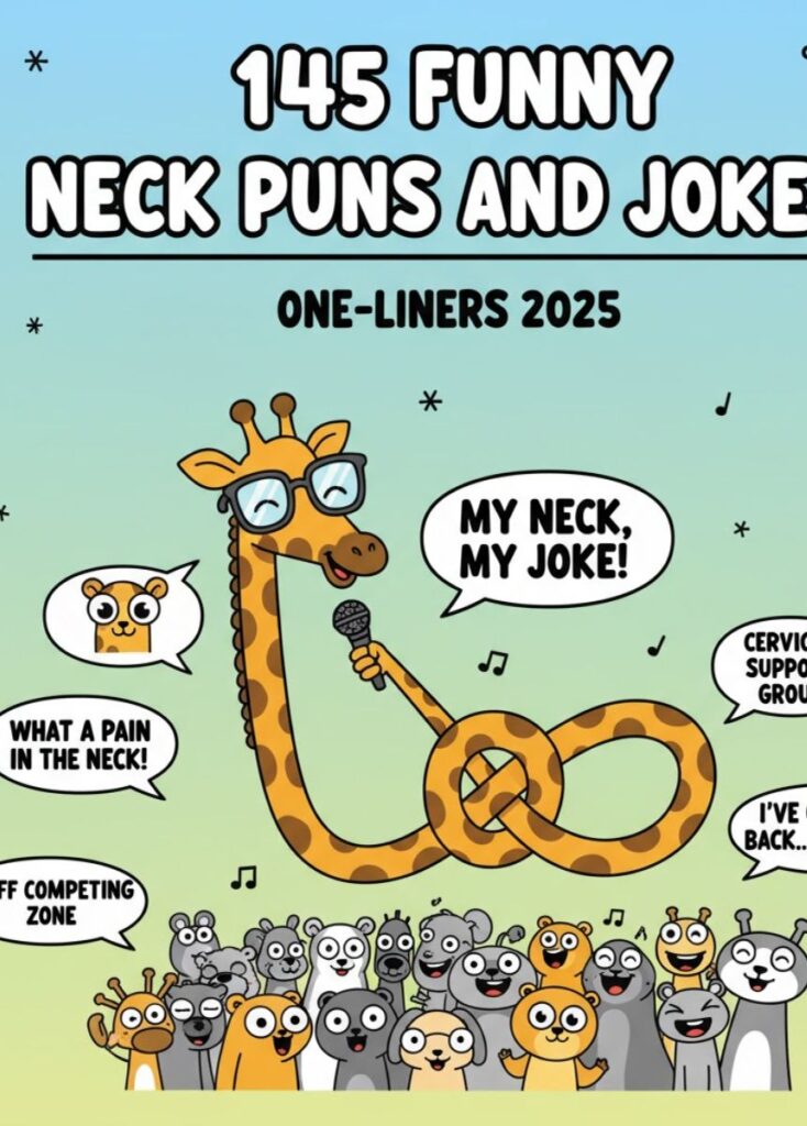 "Funny neck puns and jokes 2025 – 145 one-liners to make you laugh and stretch your humor"