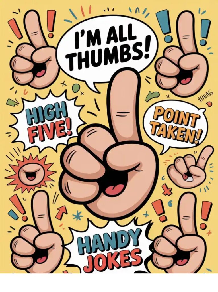 "Collection of 170 funny finger jokes and one-liner puns for 2025, featuring clever hand humor and sharable laughs for all ages.