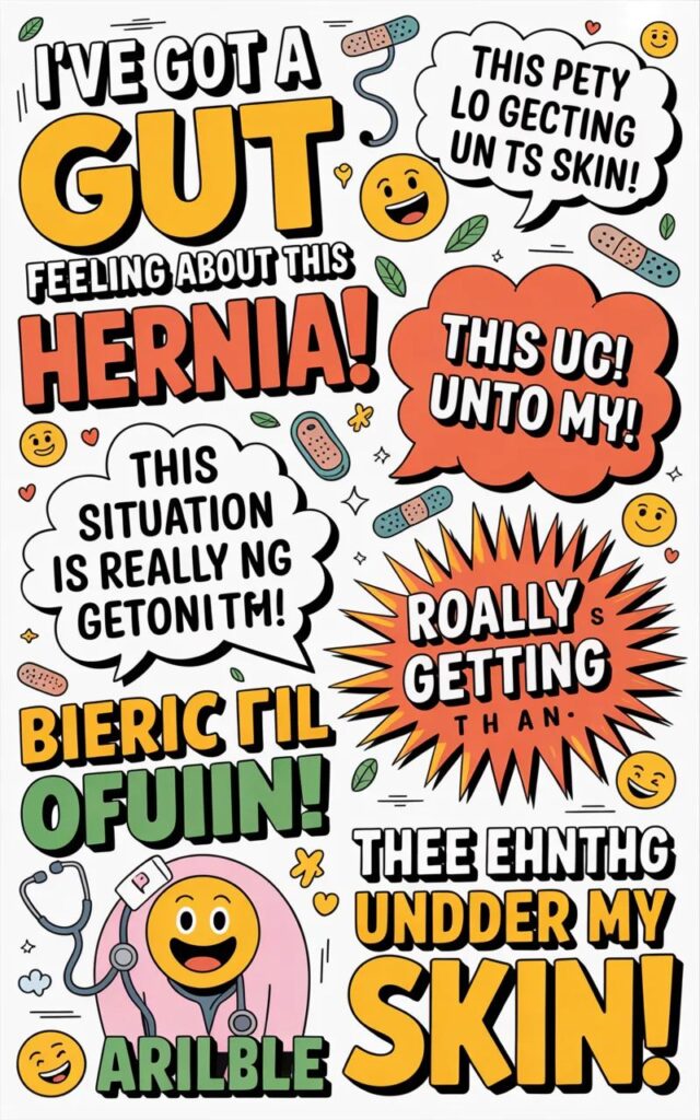 Laugh with 25 funny hernia puns and one-liner jokes 😊 featuring lighthearted medical humor