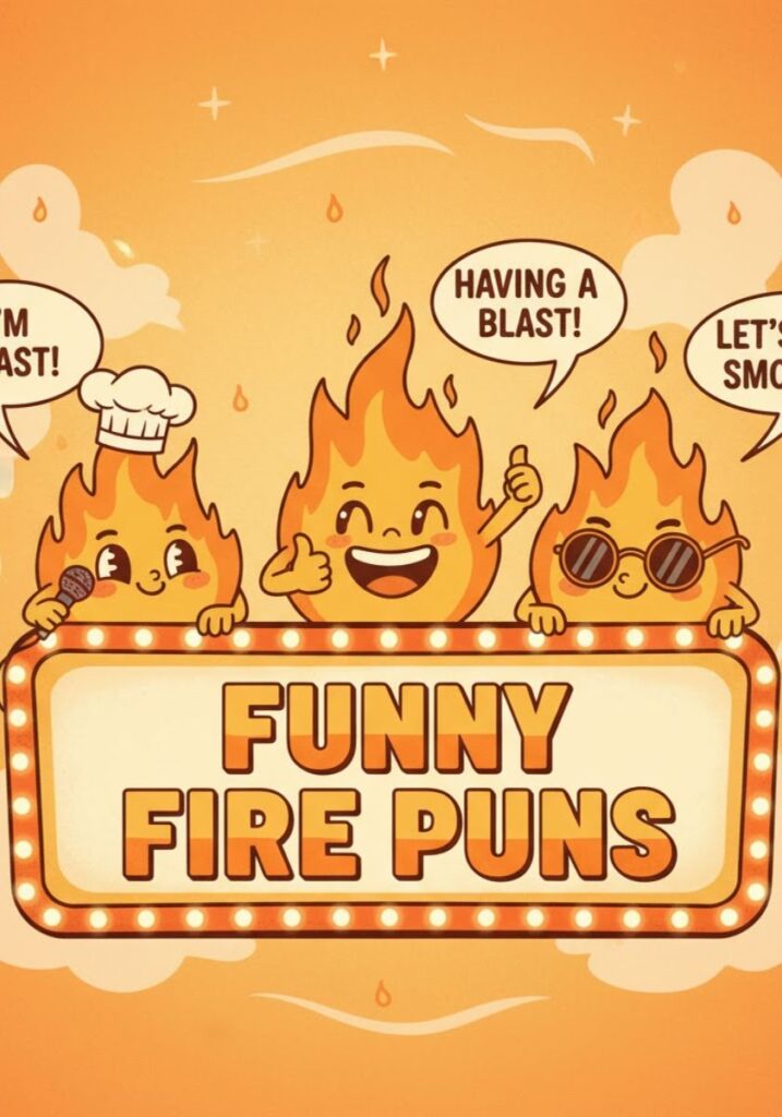A list of funny fire puns filled with blazing wordplay, hot humor, and spark-filled jokes guaranteed to light up your mood.
