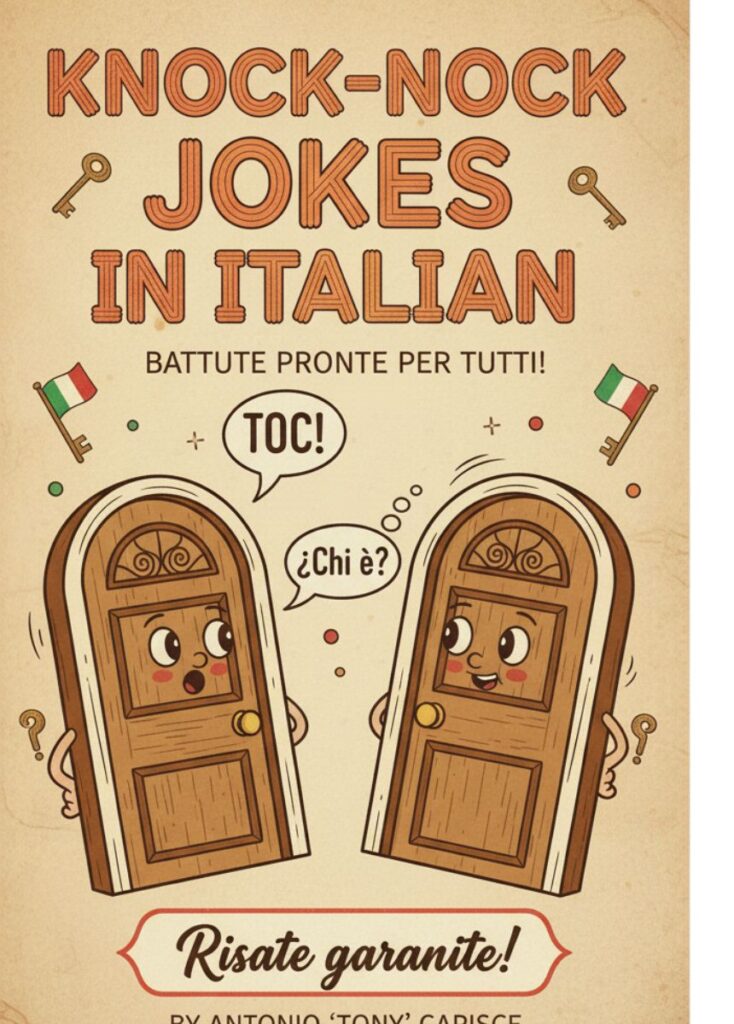 A collection of knock-knock jokes in Italian, featuring playful humor, clever wordplay, and lighthearted laughs for readers and language enthusiasts.