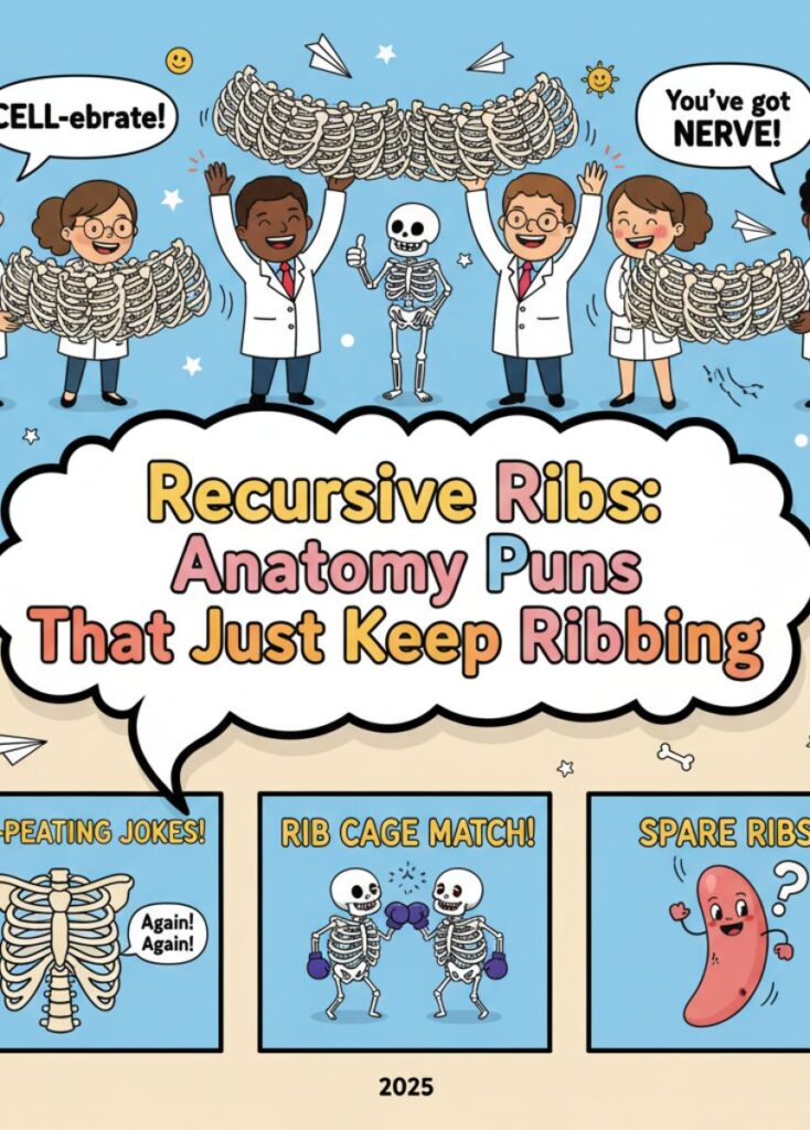 A collection of recursive rib-themed anatomy puns, featuring clever wordplay, playful humor, and lighthearted jokes that just keep ribbing readers."