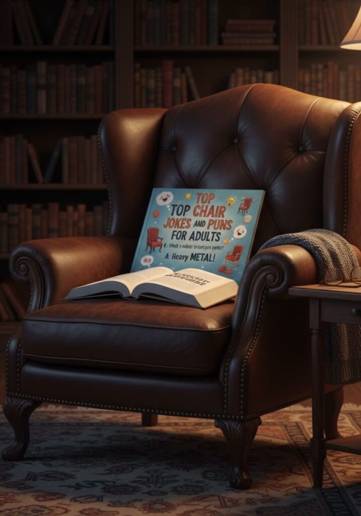 "Adult-friendly chair jokes and puns featuring clever, witty one-liners and humorous furniture wordplay perfect for sharing laughs online.