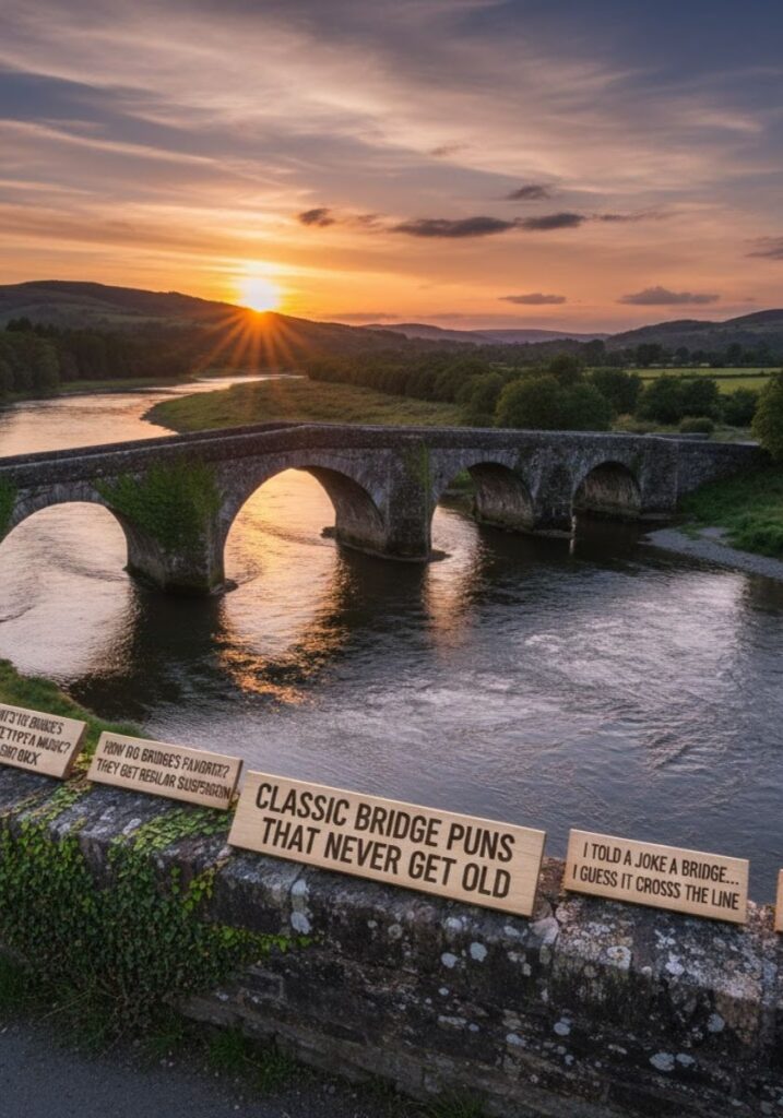 Classic bridge puns that never get old, featuring timeless one-liners and clever wordplay perfect for sharing laughs with friends.