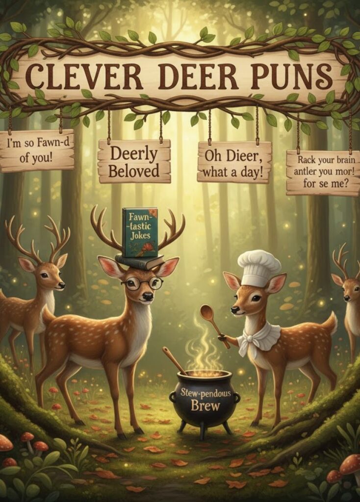 "Clever deer puns – witty and funny jokes about deer and wildlife"