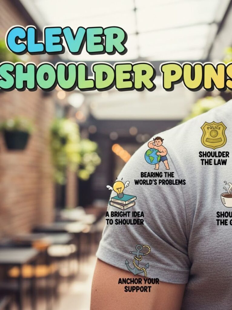 Playful title indicating a compilation of witty and clever shoulder-themed puns