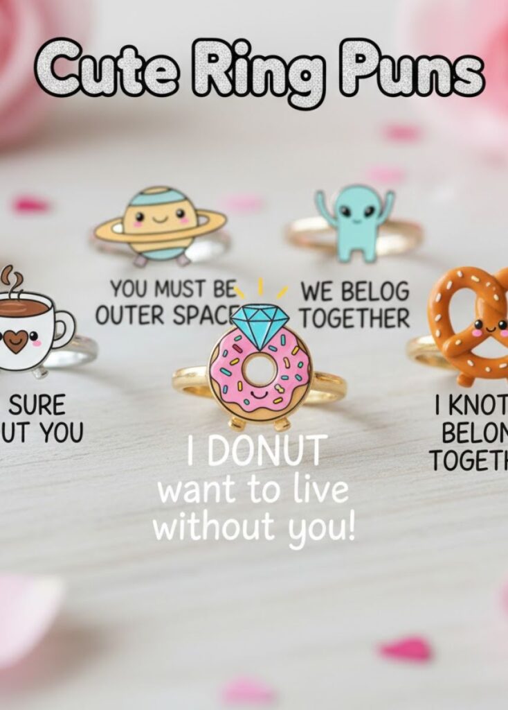 "Cute ring puns – adorable and funny jokes about rings and jewelry"
