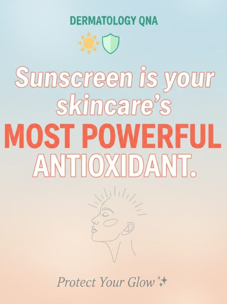 A dermatologist answering playful questions from patients with a big smile, surrounded by laughter.