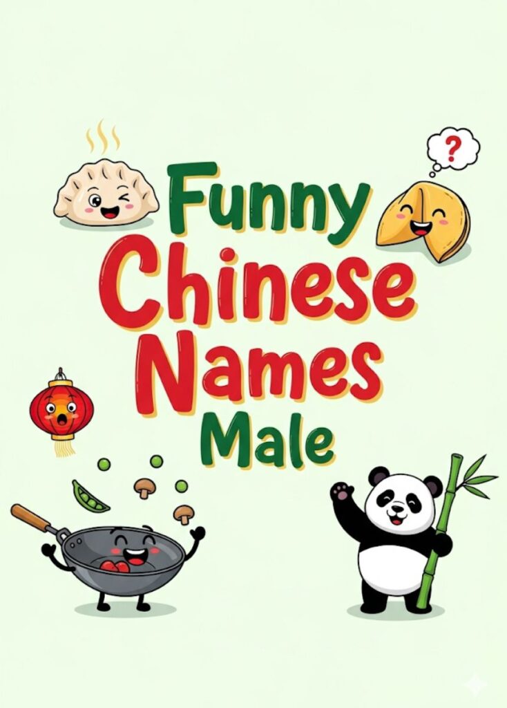 A collection of funny Chinese male names, featuring playful puns, clever wordplay, and humorous twists to entertain and amuse readers
