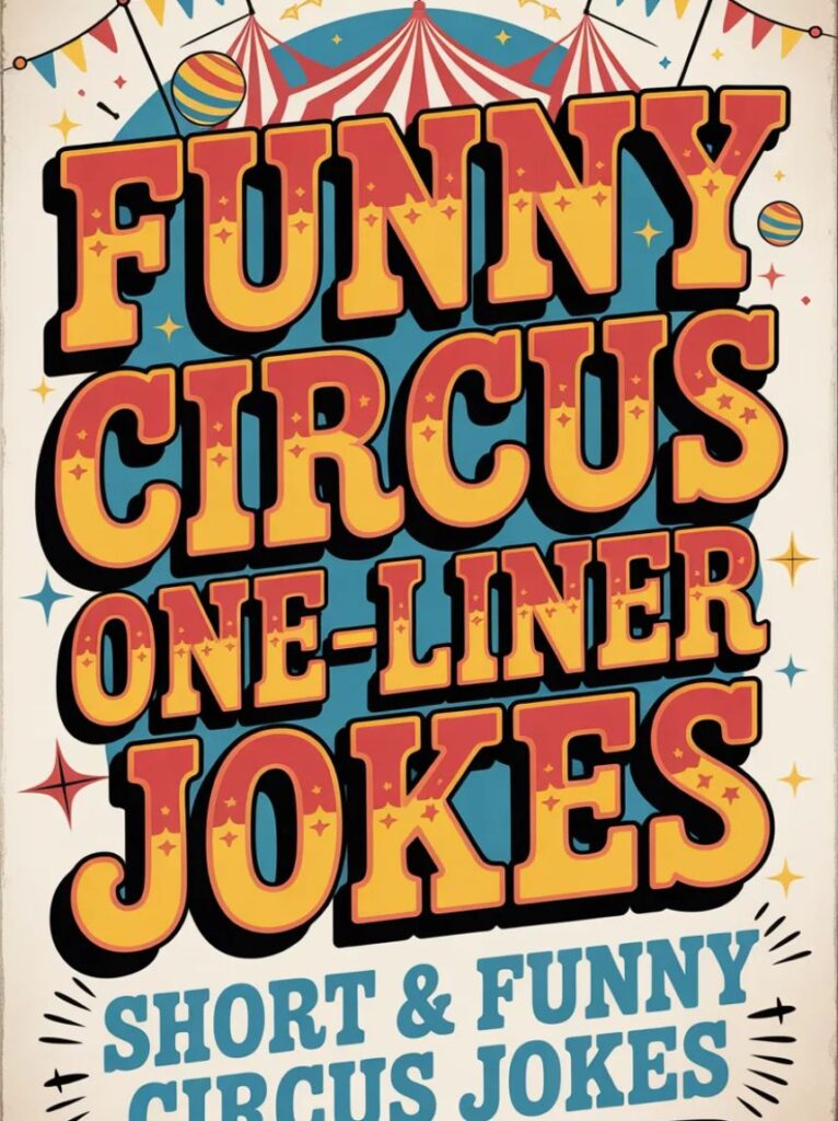 A cheerful cartoon clown holding a juggling ball, representing short and funny one-liner circus jokes that bring smiles and laughter.