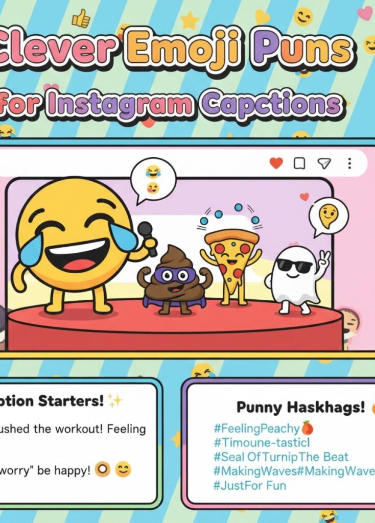 A collection of funny emoji-themed puns for kids, featuring playful humor, clever wordplay, and lighthearted jokes perfect for children to enjoy."