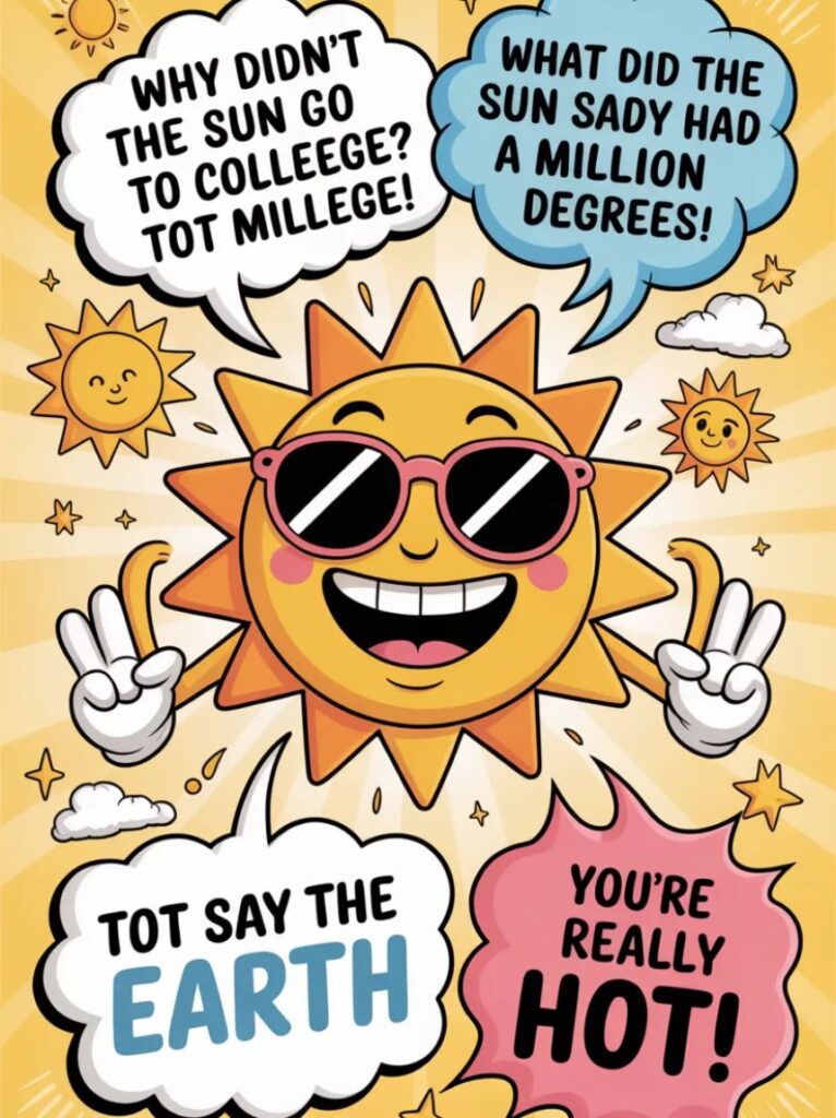 Short and funny sun one-liner jokes that’ll brighten your day and keep you smiling all the way