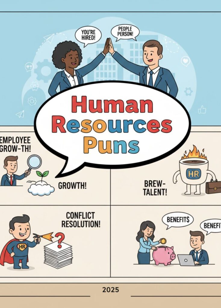 A collection of slightly risqué human resources-themed puns, featuring playful humor, cheeky wordplay, and adult-friendly jokes for a mature audience