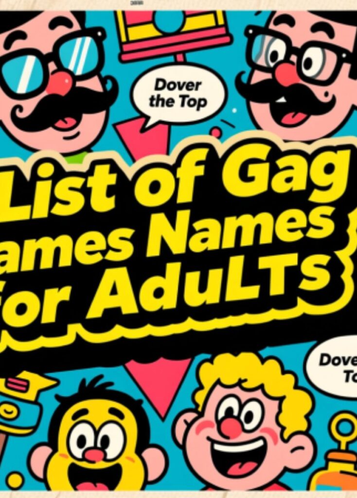 A collection of adult-friendly gag names, featuring playful, cheeky, and clever wordplay designed to entertain and amuse a mature audience