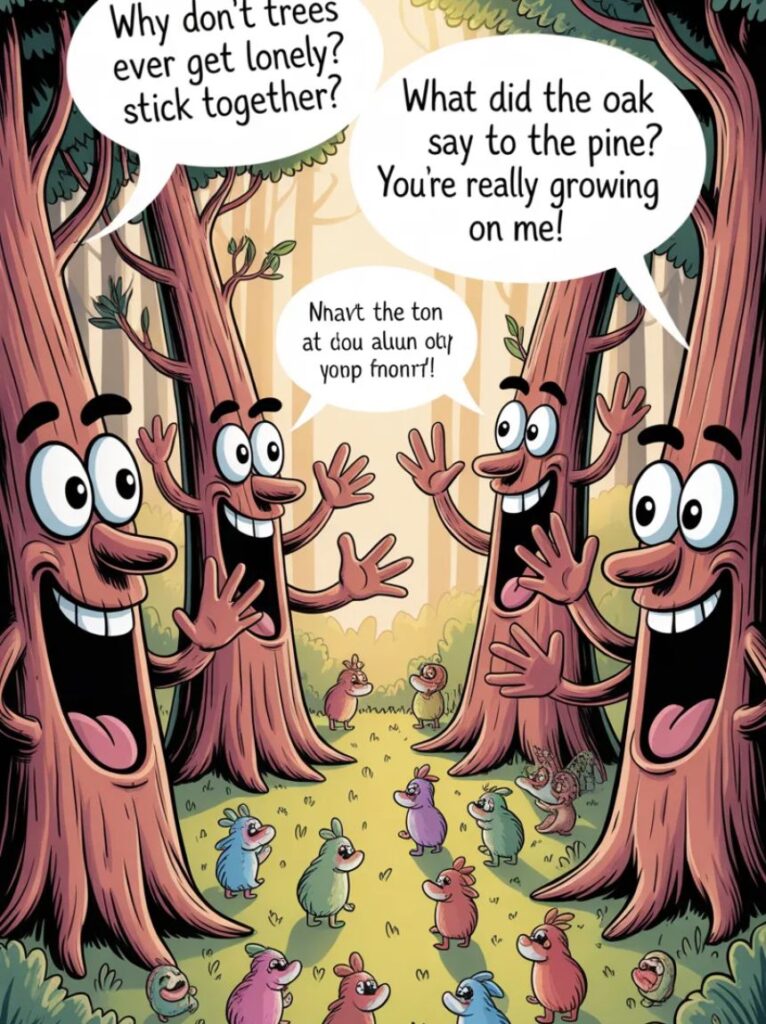 More tree jokes packed with laughter, clever wordplay, and leafy humor to brighten your day. 
