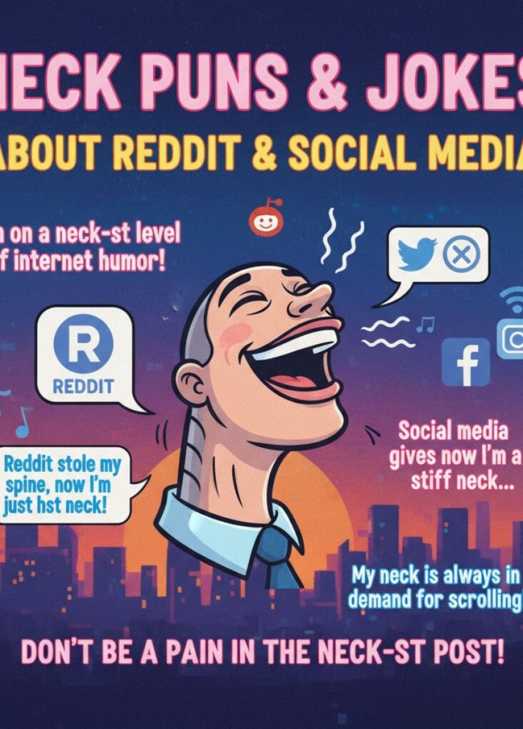 "Hilarious neck puns and jokes – funny one-liners trending on Reddit and social media"