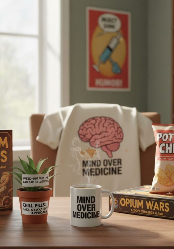 Clever puns about drugs, featuring witty one-liners and playful wordplay perfect for sharing laughs with friends or on social media