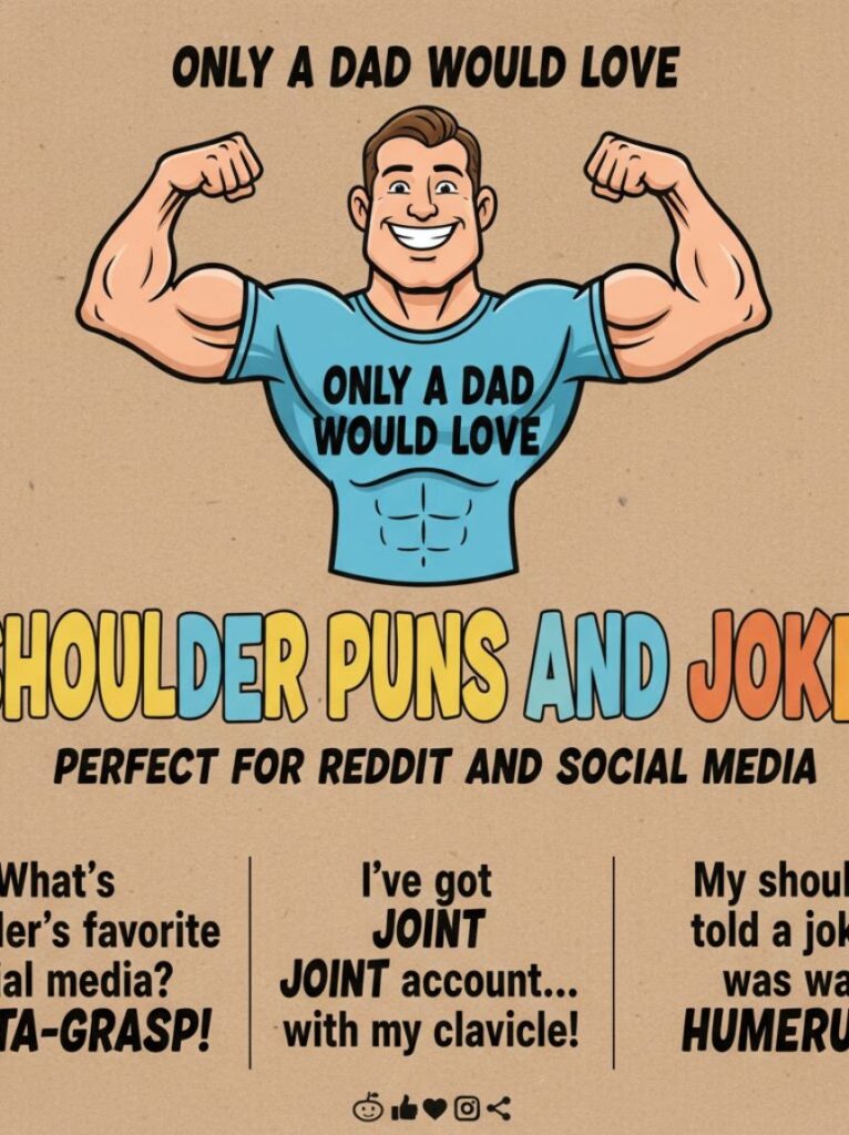 "Title suggesting a collection of shoulder-themed puns and jokes."

