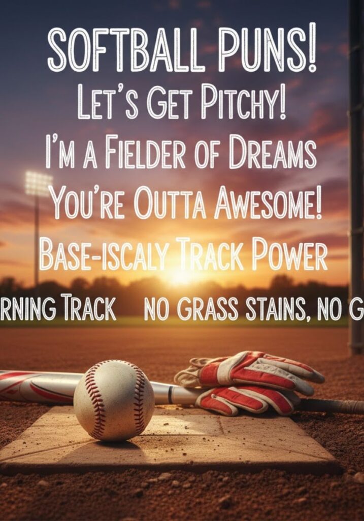 Creative and funny softball pun captions perfect for social media posts.