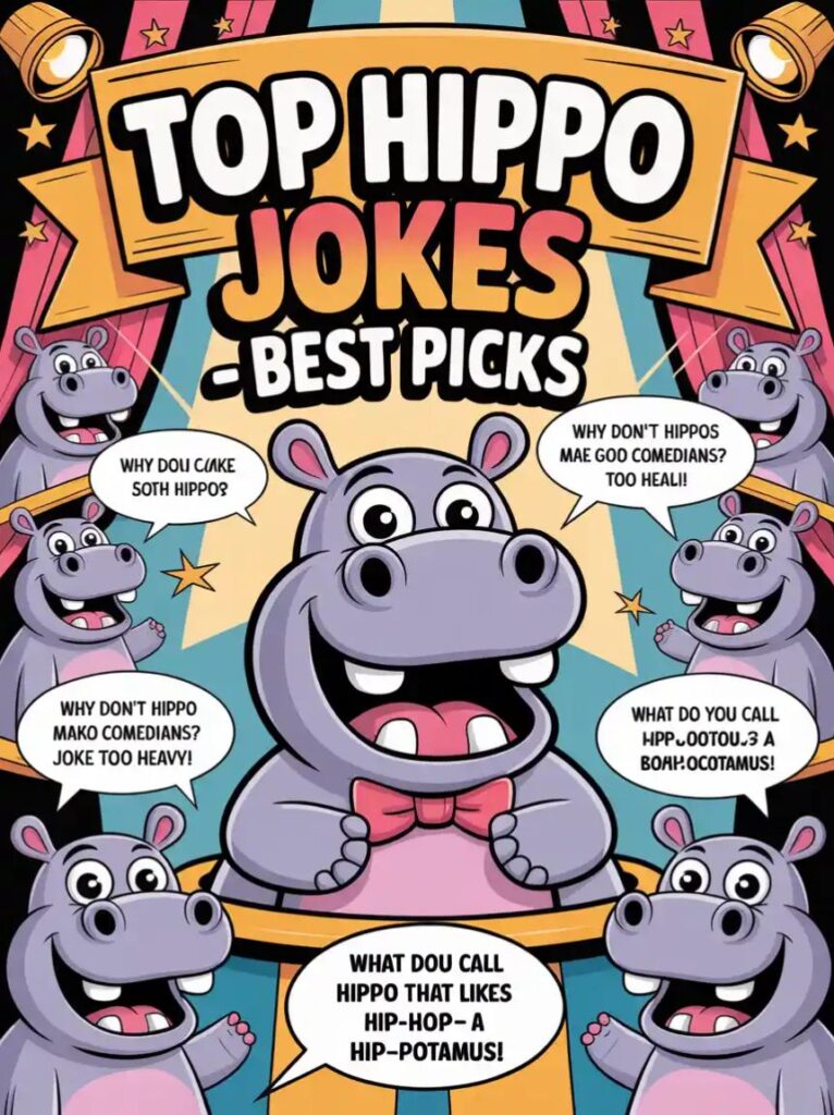 "Top hippo jokes and puns featuring the best funny one-liners and clever animal humor perfect for sharing laughs online."