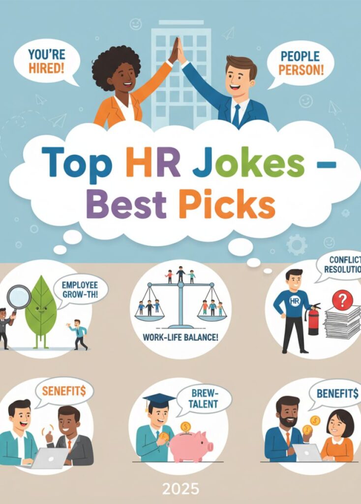 A collection of top HR jokes, featuring the best picks with witty humor, clever wordplay, and lighthearted laughs perfect for workplace fun."