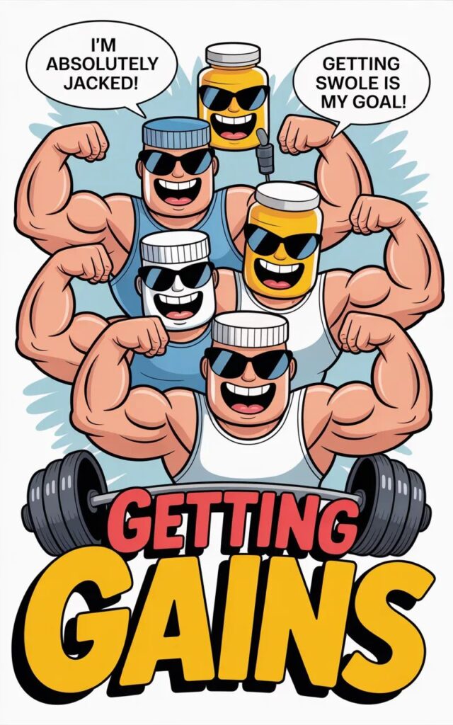 A playful roundup titled “Top Steroid Jokes – Best Picks,” featuring hilarious gym humor, muscle-building puns, and clever one-liners about fitness and bodybuilding.