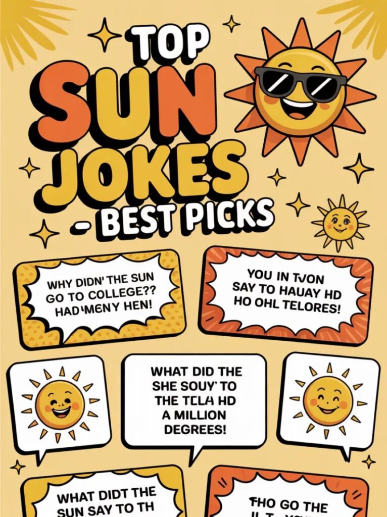 Shine bright with the top sun jokes and best picks that’ll light up your mood with laughter. ☀️😂