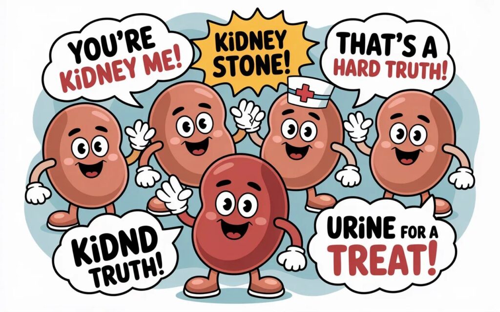 199 hilarious kidney stone puns so funny they’ll make you laugh out loud—playful, cheeky humor for a tricky topic.”
