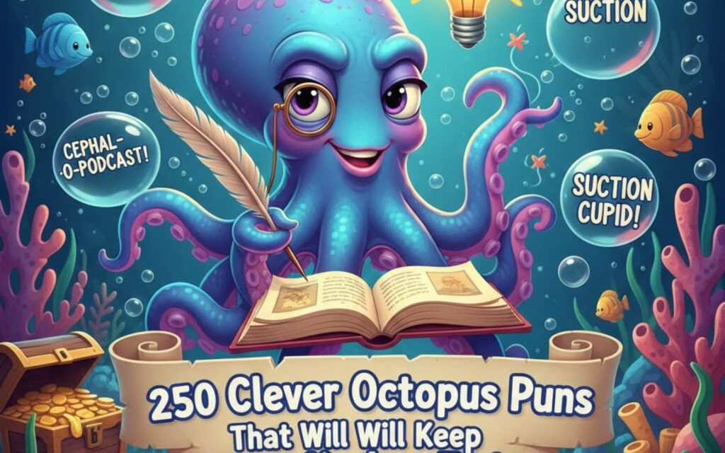 250 clever octopus puns that will keep things kraken today—fun, witty ocean-themed wordplay perfect for captions, jokes, and adding a splash of humor to your day.”