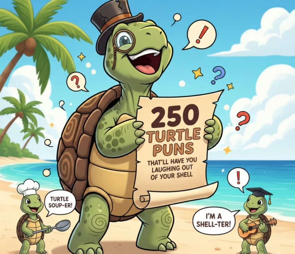 “A humorous collection of 250 turtle-themed puns guaranteed to make readers laugh out of their shell