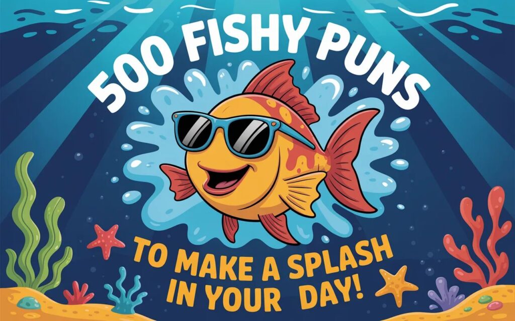 500 fishy puns to make a splash in your day—funny, clever wordplay perfect for laughs, captions, and messages.”