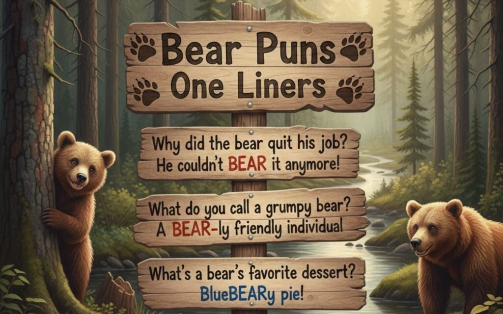 Teddy bear puns for cuddly giggles—sweet, soft, and playful wordplay sure to bring warm smiles and adorable laughs.”