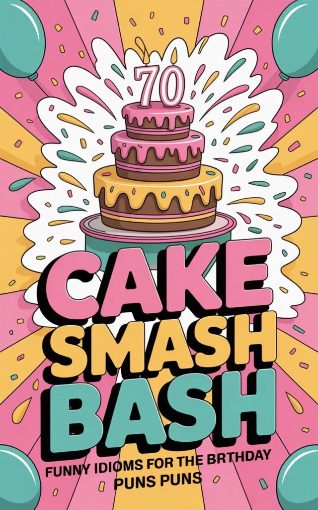 Add laughter to the celebration with cake smash bash funny idioms and 70th birthday puns—perfect for party vibes, captions, and cheerful milestone moments!”