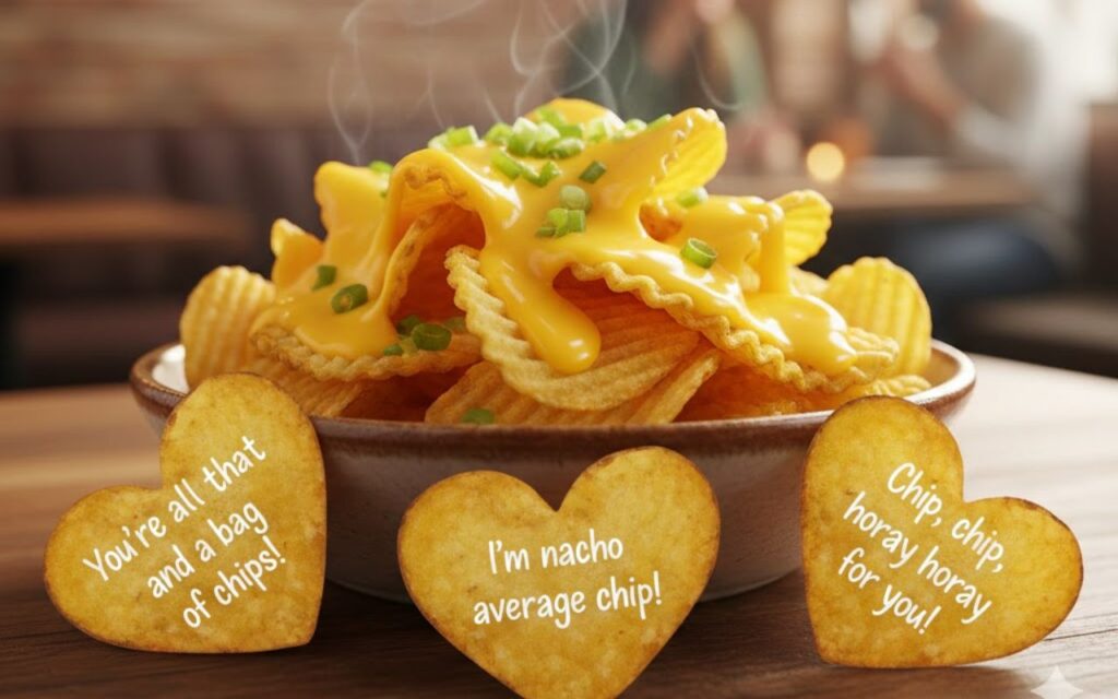 Cheesy chip puns that melt hearts—fun, playful, and clever wordplay perfect for captions, jokes, and spreading smiles.