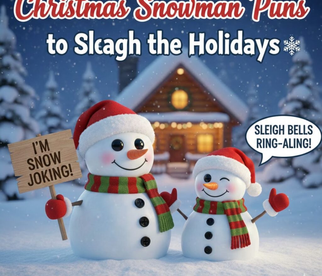 Christmas snowman puns to sleigh the holidays—festive, clever, and playful wordplay perfect for captions, cards, and holiday-themed jokes.”