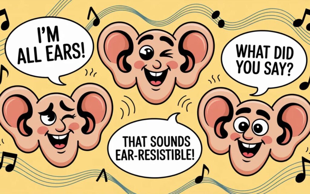 Funny ear puns—clever, playful wordplay guaranteed to make you laugh and add humor to captions, messages, and jokes.”