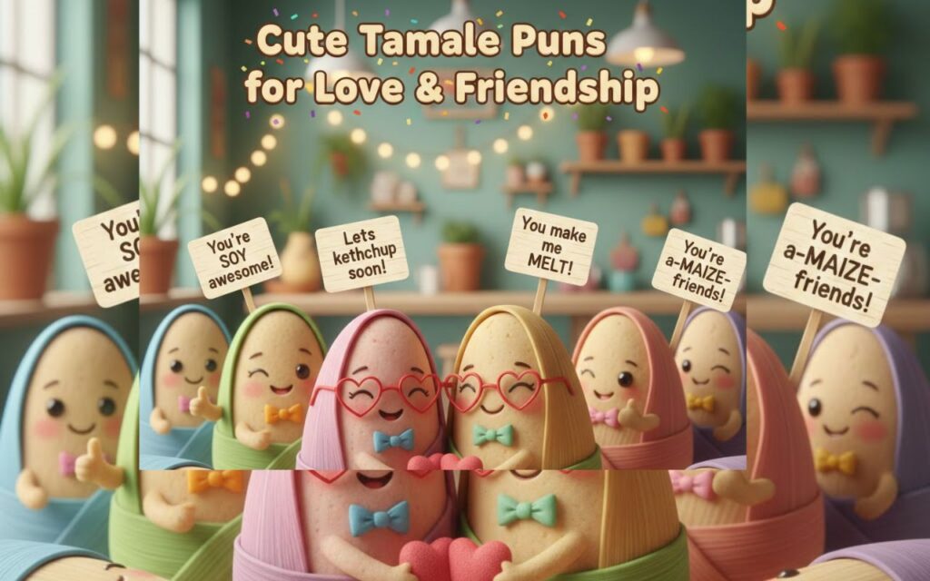 Cute tamale puns for love and friendship—sweet, spicy wordplay perfect for flirty messages, warm notes, and sharing smiles with the people you care about.”