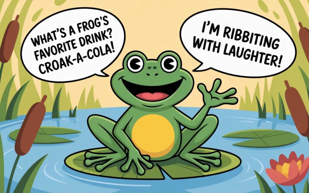“Frog puns and one-liners—quick, clever, and funny wordplay that’s perfect for laughs, captions, and playful messages.”