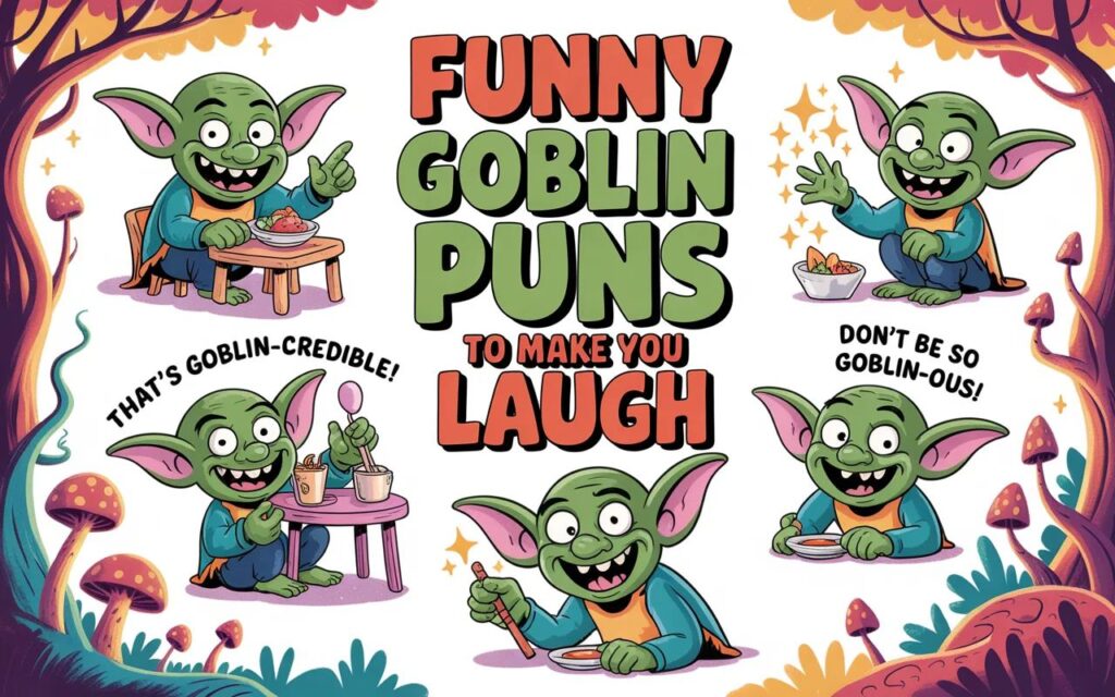 Funny goblin puns to make you laugh—playful, mischievous wordplay full of humor and charm.”