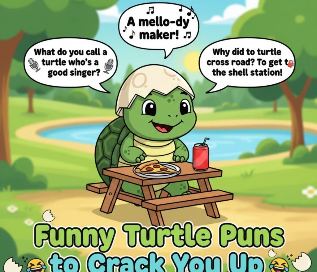 “A collection of funny turtle puns designed to make readers laugh.