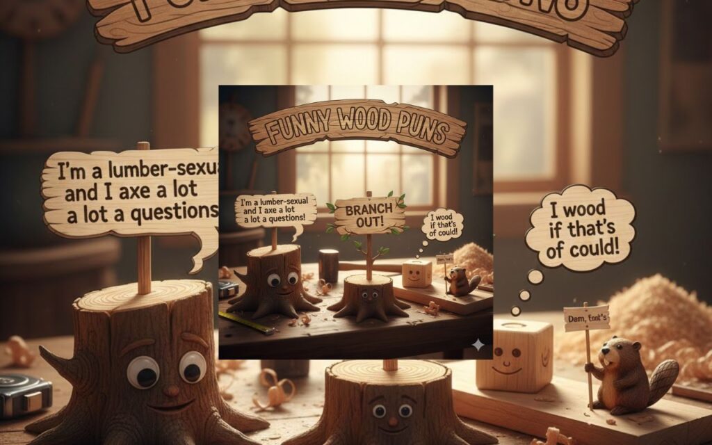 Funny wood puns—clever, playful, and pun-filled wordplay perfect for jokes, captions, and lighthearted laughs.”