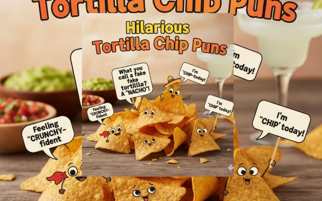 Hilarious tortilla chip puns—crispy, clever, and playful wordplay perfect for captions, jokes, and snack-filled humor