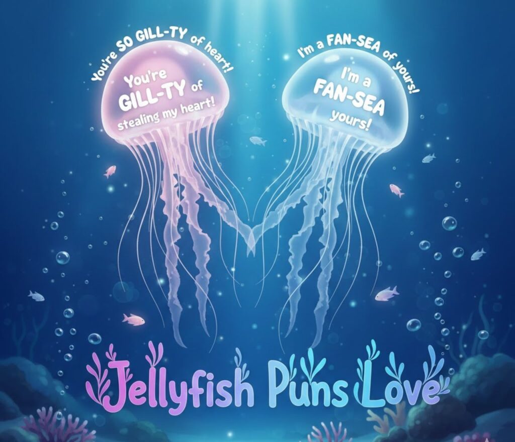 Jellyfish love puns—sweet, playful, and ocean-themed wordplay perfect for romantic messages, cute captions, and expressing affection with a splash of humor.